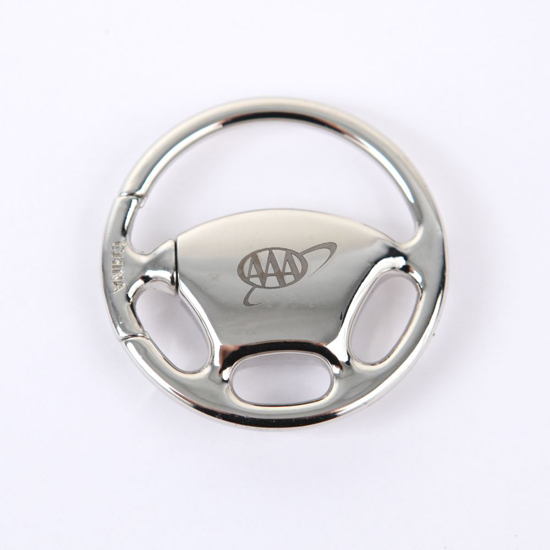 Picture of Silver Steering Wheel Keychain