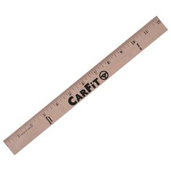 Picture of 12" Wooden Flat Ruler